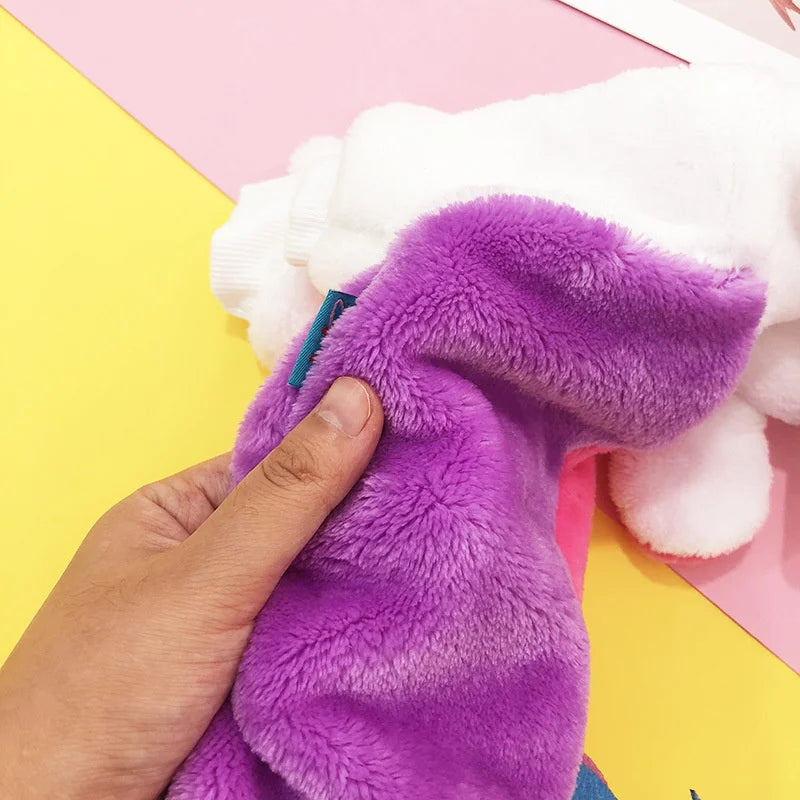 Plush Dinosaur Pet Costume | Winter Jumpsuit