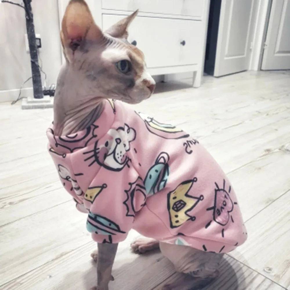 Fleece Cat Hoodie | Cozy Shirt